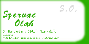 szervac olah business card